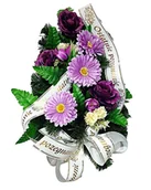 Sztuczne kwiaty - WIĄZANKA NA POGRZEB KWIATY NA GRÓB OSTATNIE POŻEGNANIE - miniaturka - grafika 1