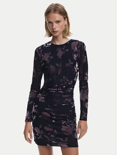 Desigual Sukienka koktajlowa Medora 25WWVK27 Czarny Slim Fit - Sukienki - miniaturka - grafika 1
