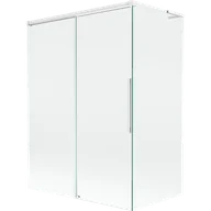 Parawany nawannowe - Mexen Rox L parawan nawannowy 2-skrzydłowy rozsuwany 120 + 70 x 150 cm, transparent, biały - 8C9L-120-070-20-00 - miniaturka - grafika 1