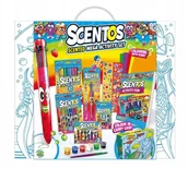 Zabawki do piasku - Scentos. Pachnący zestaw. Walizka do pokolorowania. Niebieska - miniaturka - grafika 1