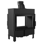 Kominki wolnostojące - Kratki.pl Marek Bal Kominek powietrzny stalowy LUCY Tunel 14 kW  200 Black LUCY/14/T/BLACK - miniaturka - grafika 1