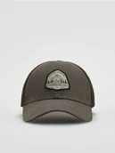 Czapki męskie - Reserved - Czapka trucker z naszywką - oliwkowy - miniaturka - grafika 1