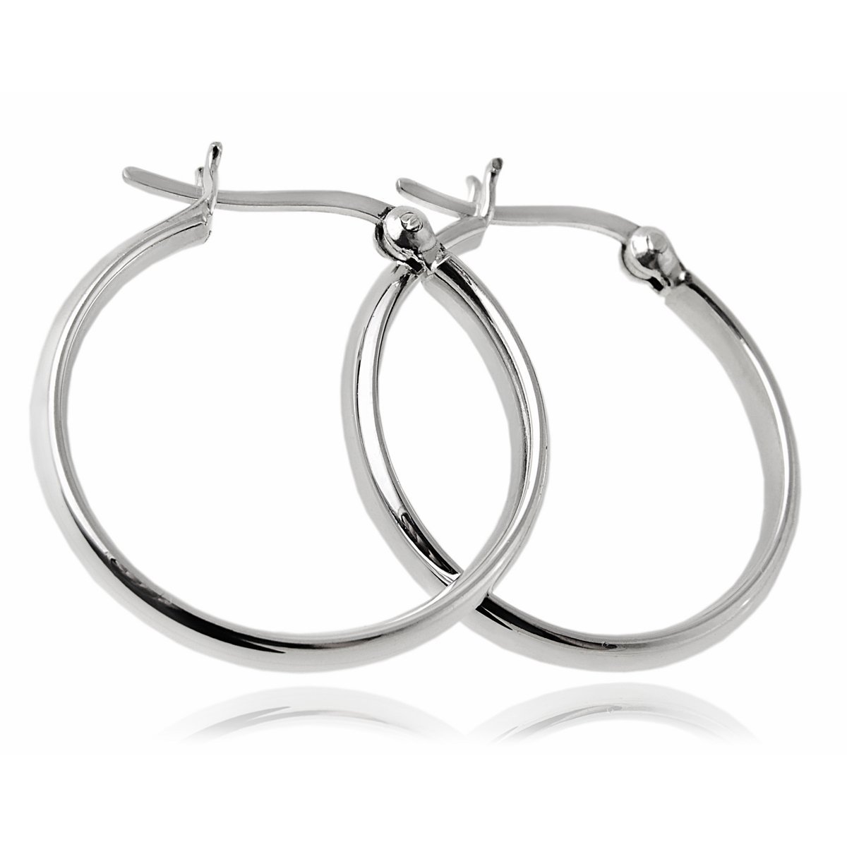 Kolczyki koła szerokie 3mm średnica 2,5 cm srebro 925. 3,8g