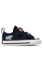 Buty dla chłopców - Converse Trampki Chuck Taylor All Star Easy On Sticker Stash A06359C Czarny - miniaturka - grafika 1