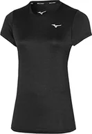 Koszulki i topy damskie - Mizuno Damska koszulka z grafiką Core Running Black, S - miniaturka - grafika 1