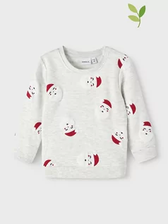 Bluzy i sweterki niemowlęce - Name it Bluza "Christmas" w kolorze szarym - grafika 1