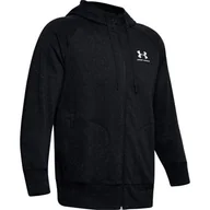 Bluzy sportowe męskie - Bluza męska Under Armour  SPECKLED FLEECE FZ HOODIE-BLK S - miniaturka - grafika 1