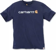 Koszulki męskie - Carhartt Koszulka Carhartt Core Logo T-Shirt Navy - miniaturka - grafika 1