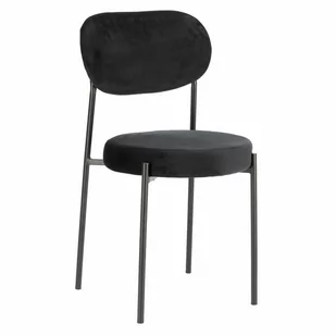 Intesi Krzesło Camile Velvet czarne - Krzesła - miniaturka - grafika 1