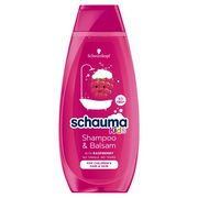 Kosmetyki kąpielowe dla dzieci - Schauma - Kids Szampon i odżywka z malinami dla dziewczynek - miniaturka - grafika 1