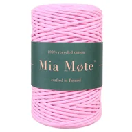 Zabawki kreatywne - Mia Mote™ Classic Line Sznurek bawełniany skręcany do makramy 3mm morganite-Szpula ~ 100 m - miniaturka - grafika 1