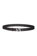 Paski - Armani Exchange Damski pasek z logo, czarny, XXL - miniaturka - grafika 1