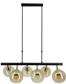 Lampy sufitowe - Piran lampa wisząca 6xE27 czarna/złota 2208/6 BL TR - miniaturka - grafika 1