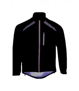Kurtki męskie - Męska kurtka do biegania Roxx Cycling Waterproof Jacket | BLACK  High Visib L - grafika 1