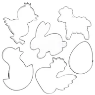 Formy do ciast - Orion Wykrawacz Cukierniczy Stalowy Foremka Do Ciastek Pierników Wielkanocna Zestaw Komplet 6 Sztuk - miniaturka - grafika 1