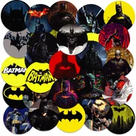 Szkolne artykuły papiernicze - NAKLEJKI NA ZESZYT NALEPKA Z POSTACIAMI KÓŁKO BATMAN JOKER WZORY 23EL - miniaturka - grafika 1