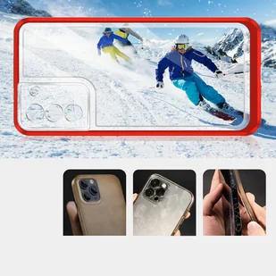 Clear 3in1 etui do Samsung Galaxy S23 silikonowy pokrowiec z ramką czerwone - Etui i futerały do telefonów - miniaturka - grafika 2