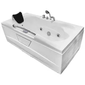 Wanny z hydromasażem - Wanna z hydromasażem prostokątna przyścienna 167x85 cm MO-0206 - miniaturka - grafika 1