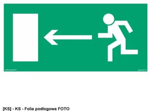 SIGNPROJECT AA003 - Kierunek do wyjścia drogi ewakuacyjnej w lewo 600x300 - Tablice BHP - miniaturka - grafika 1