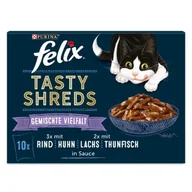 Mokra karma dla kotów - Felix Tasty Shreds 80 x 80 g - miniaturka - grafika 1