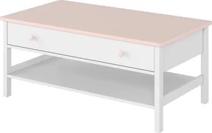Stolik kawowy LUNA 110 x 60 cm biały/różowy - Ławy i stoliki kawowe - miniaturka - grafika 1