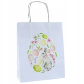 Akcesoria do pakowania - torba papierowa z nadrukiem A5 18x8x22 cm mała na WIELKANOC pisanka x1 - miniaturka - grafika 1