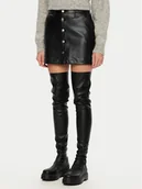 Spódnice - ONLY Spódnica z imitacji skóry Amazing 15331876 Czarny Slim Fit - miniaturka - grafika 1