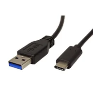 Kable komputerowe i do monitorów - USB kabel (3.1), USB A M - 2m, okrągły, czarny, plastic bag - miniaturka - grafika 1