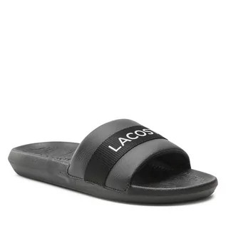 Klapki i japonki damskie - Lacoste Klapki Croco Slide 0721 1 Cma 7-41CMA000702H Blk/Blk - grafika 1