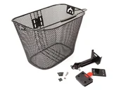 Koszyki rowerowe - Koszyk Na Wspornik Kier. Hq-205 Metalowy/Metalowy Klip-Wysięg/ 34X25X26  Czarny - miniaturka - grafika 1