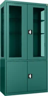 Meble i wyposażenie gabinetów medycznych - MDBW/2s.6033 szafa lekarska 2-skrzydłowa 2-komorowa zielona - miniaturka - grafika 1