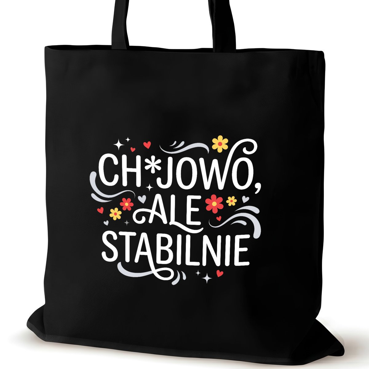 Torba bawełniana czarna dla VIRAL na ramię śmieszna prezent zakupowa