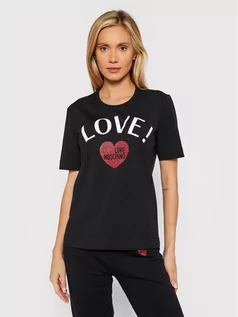 Koszulki i topy damskie - Love Moschino T-Shirt W4F153GE 1951 Czarny Regular Fit - grafika 1