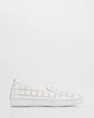 Mokasyny damskie - Białe mokasyny damskie - Venezia - miniaturka - grafika 1