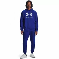 Spodnie sportowe męskie - Męskie spodnie dresowe Under Armour UA Rival Fleece Joggers - niebieskie - UNDER ARMOUR - miniaturka - grafika 1