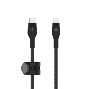 Belkin Kabel USB Typ-C Lightning Braided Silicone 3m Czarny CAA011BT3MBK - Kable USB - miniaturka - grafika 2