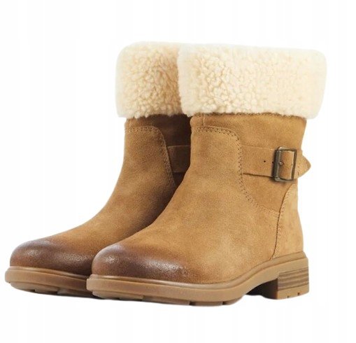 UGG DAMSKIE ŚNIEGOWCE SKÓRZANE BRĄZOWE 37 1ŻDE