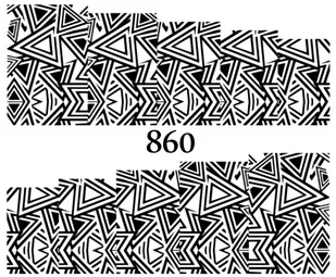 Naklejki wodne na paznokcie - nr 860 - Ozdoby do paznokci - miniaturka - grafika 1