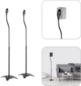 Głośniki - stojaki i akcesoria - Audizio HTS10 - regulowana wysokość - zestaw 2 sztuk - czarny one size - miniaturka - grafika 1