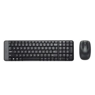 Logitech Wireless Combo MK220 klawiatura Dołączona myszka Biuro RF Wireless QWERTY Włoski Czarny 920-003721 - Zestawy myszka + klawiatura - miniaturka - grafika 1