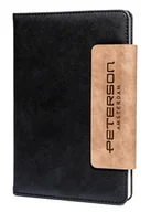 Notesy i bloczki - PETERSON Notes A5 w twardej okładce z magnetycznym zapięciem zadruk w linie skóra ekologiczna - miniaturka - grafika 1