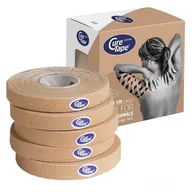 Akcesoria medyczne - CureTape Classic, taśma kinezjologiczna, beżowa, 1 cm x 5 m, 5 sztuk - miniaturka - grafika 1