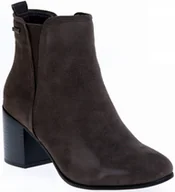 Botki damskie - BUTY BIG STAR EE274480 BOTKI SKÓRA SZARE R38 - miniaturka - grafika 1