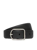 Paski - Calvin Klein Pasek Męski Round Buckle 35Mm LV04D7024G Czarny - miniaturka - grafika 1
