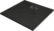 Brodziki prysznicowe - Mexen Hugo brodzik kwadratowy SMC 70 x 70 cm, czarny, maskownica czarna - 42707070-B - miniaturka - grafika 1