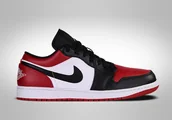 Koszykówka - NIKE AIR JORDAN 1 RETRO LOW BRED TOE - miniaturka - grafika 1