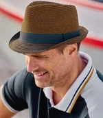 Czapki męskie - Brązowy kapelusz słomkowy Mężczyzna Atlas For Men - Kolor : Brązowy - Rozmiar : 56/58 - miniaturka - grafika 1