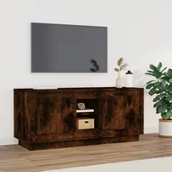 Szafki RTV - vidaXL Szafka pod telewizor, przydymiony dąb, 102x35x45 cm - miniaturka - grafika 1