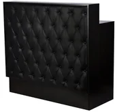 Komody - Recepcja fryzjerska pikowana Alia S08B kosmetyczna do salonu czarna - miniaturka - grafika 1