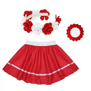 ZESTAW NARODOWY BIAŁO-CZERWONY S/M 3el - Dresy i komplety dla dziewczynek - miniaturka - grafika 1